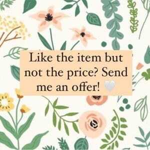 Always open to negotiate price! Send me an offer 🤍